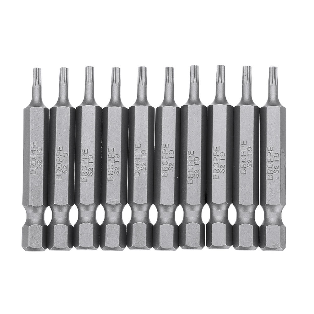 10Pcs Magnetic Torx Screwdriver Bits T5/T6/T7/T8/T9/T10/T15/T20/T25/T27/T30/T40 1/4 Inch Hex Shank Screwdriver Set for Bosch