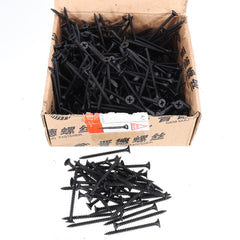 350Pcs M3.5 Cross Black Recessed Flat Head Self Tapping Ash Phosphorus Drywall Metric Threaded Wood Screw Nail Bolt