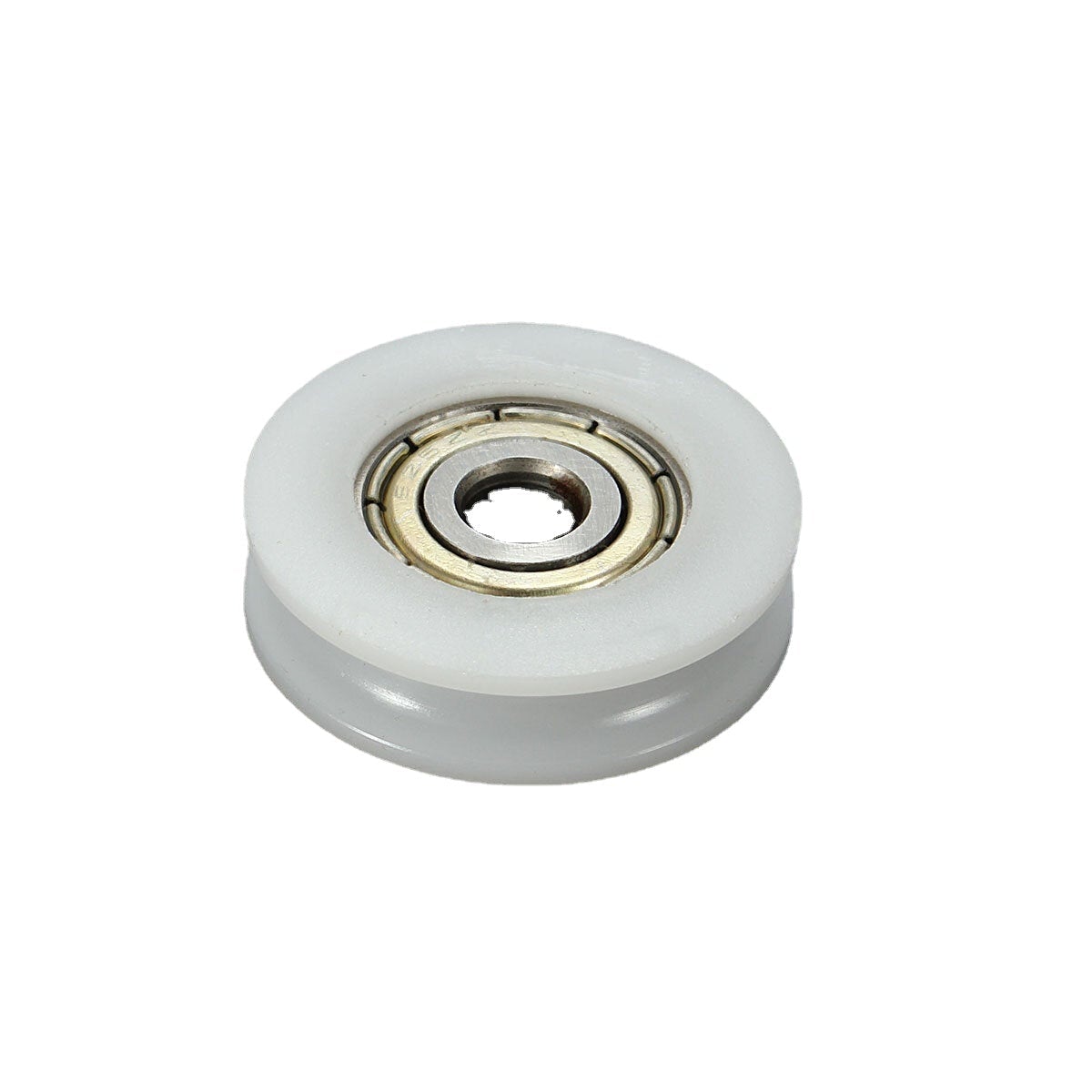 8Pcs 5x24x7mm U Notch Nylon Round Pulley Wheel Roller For 3.8mm Rope Ball Bearing