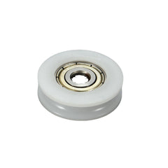 8Pcs 5x24x7mm U Notch Nylon Round Pulley Wheel Roller For 3.8mm Rope Ball Bearing