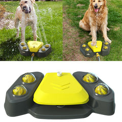 Dog Foot Pedal Type Autoxic Water Feeder 4 Sprinkler Holes Multifunctional Outdoor Supplies Improve Dog's IQ Relieve Anxiety