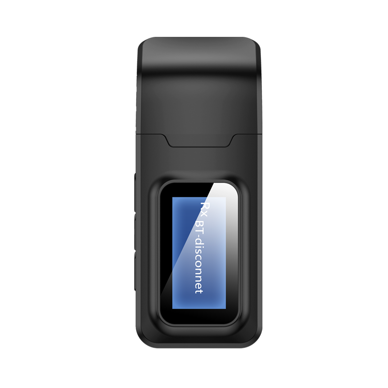 2 In 1 Bluetooth 5.0 Wireless Transmitter Receiver with Screen Micro USB Charging Home TV Stereo Headset Headphone Audio Adapter