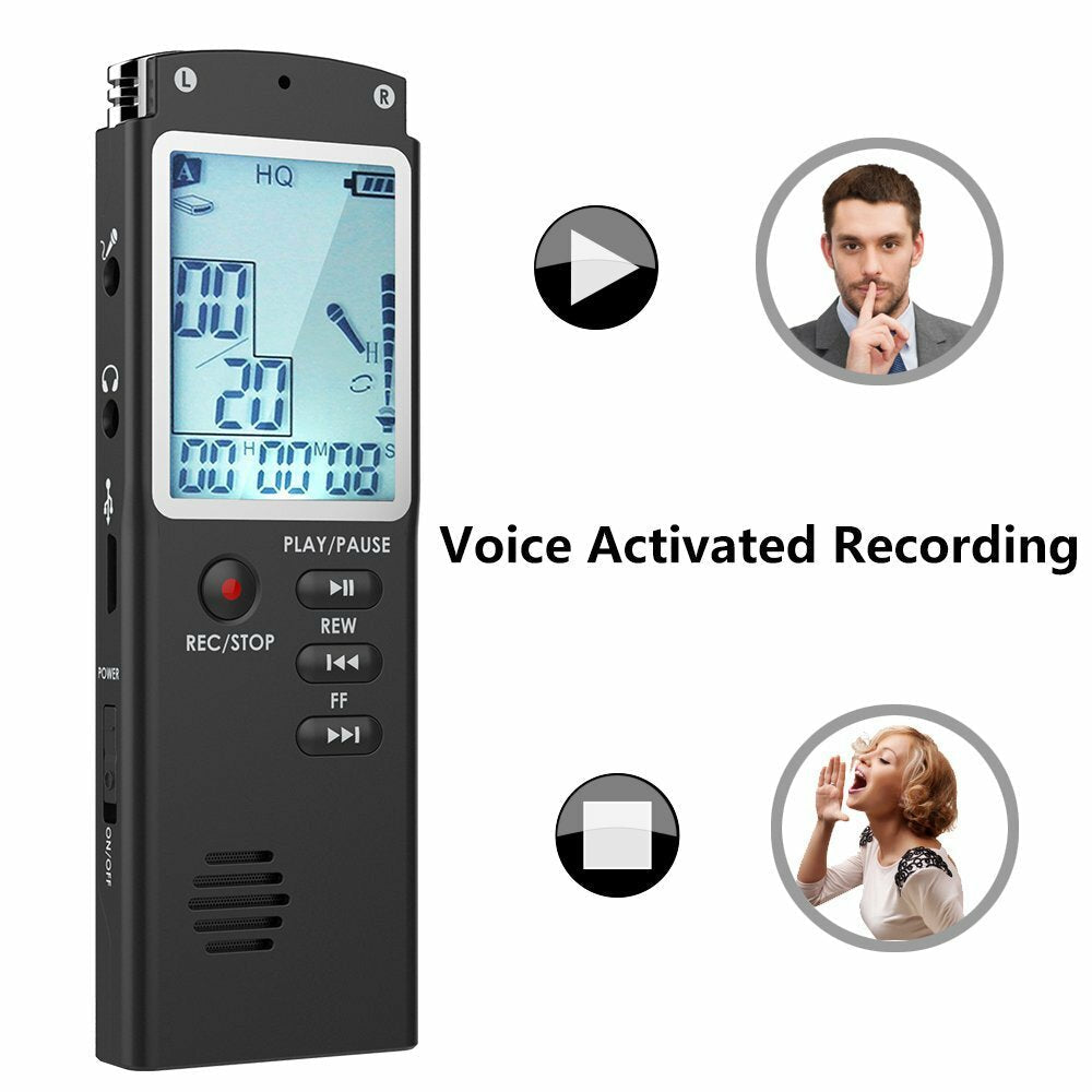 Voice Recorder USB Professional 96 Hours Dictaphone Digital Audio With WAV MP3 Player