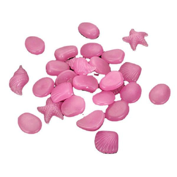 50pcs Glowing Artificial Pebbles Stones Garden Path Flower Pot Decor Landscape Noctilucent Stone