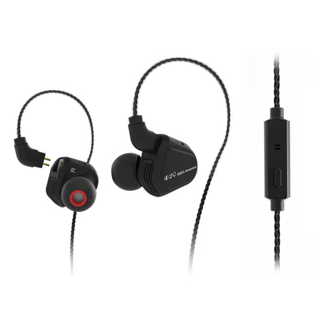 In-ear DD+BA Hybrid Hi-Fi 2Pin Earphone with Microphone Line Control