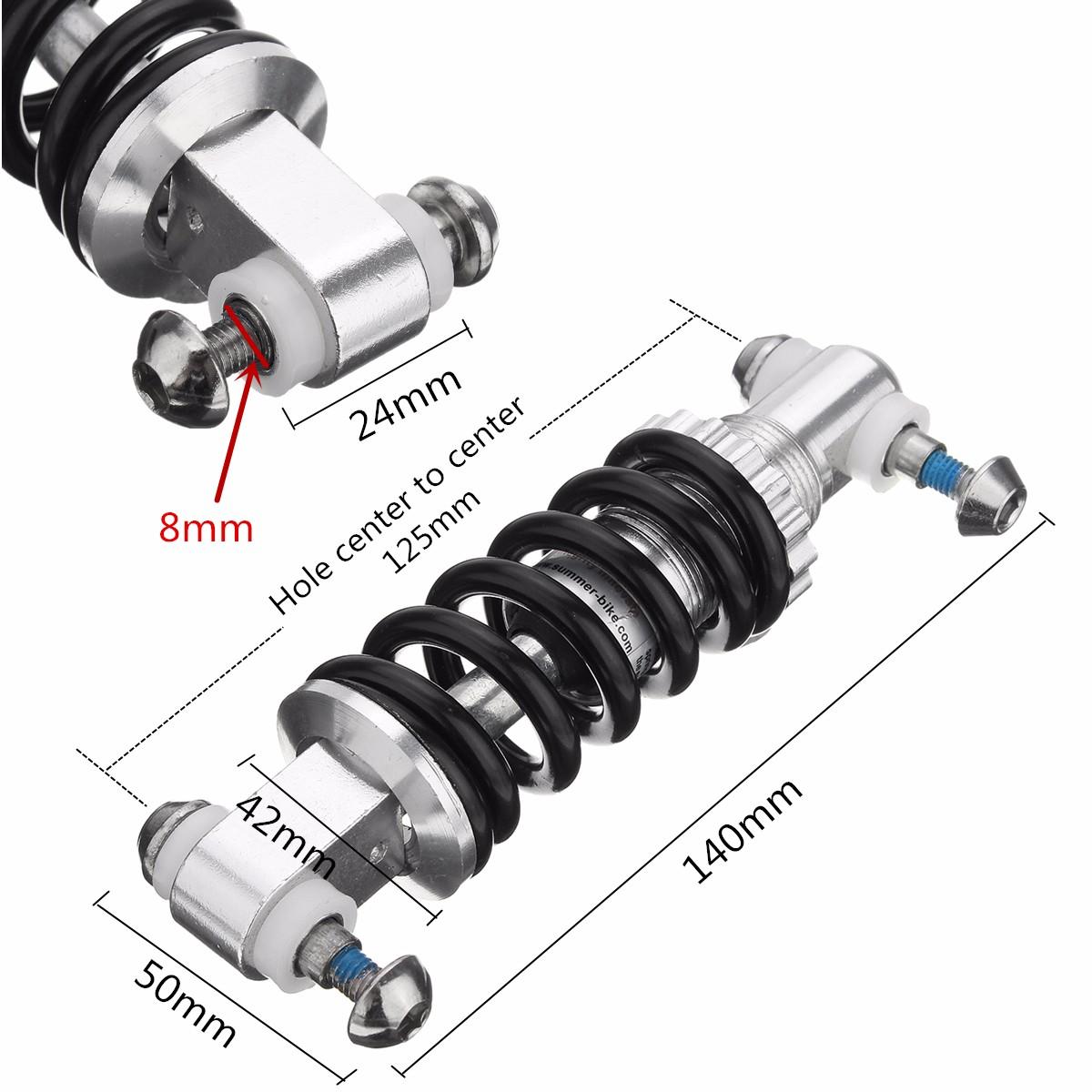 Black Metal 450LBS/in Rear Suspension Shock Damper Bike Shock Absorber