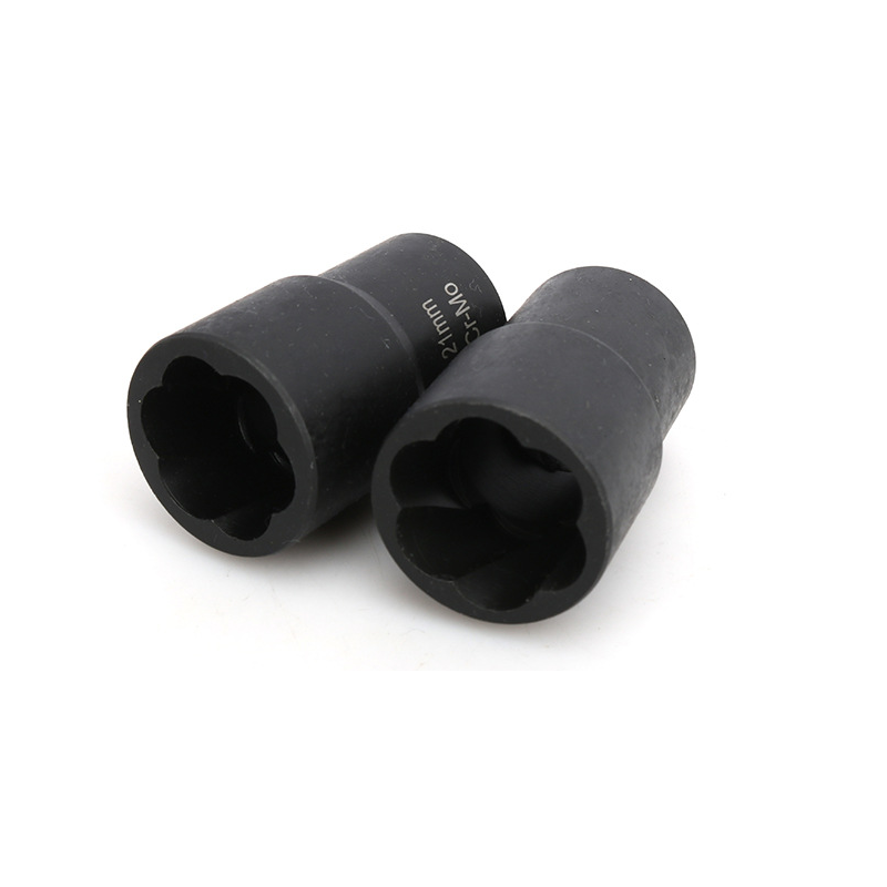5pcs Twist Socket Set Lug Bolt Nut Remover Extractor Tool 17MM to 22MM Metric Bolt and Lug Nut Extractor Socket Wrench Tools