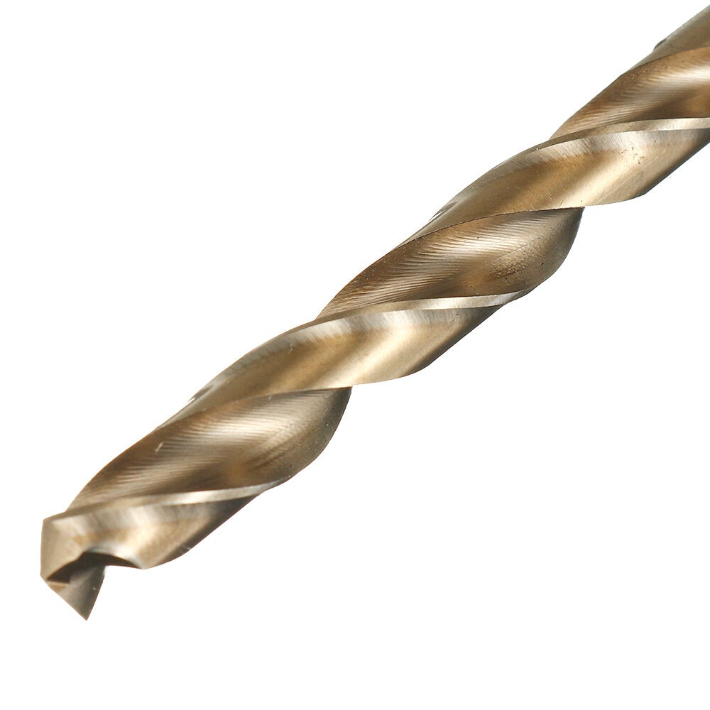 10Pcs 1-10mm High Speed Steel M35 Straight Shank Twist Drill Bits Set Quick Change Regular Drilling Tools with Plastic Box