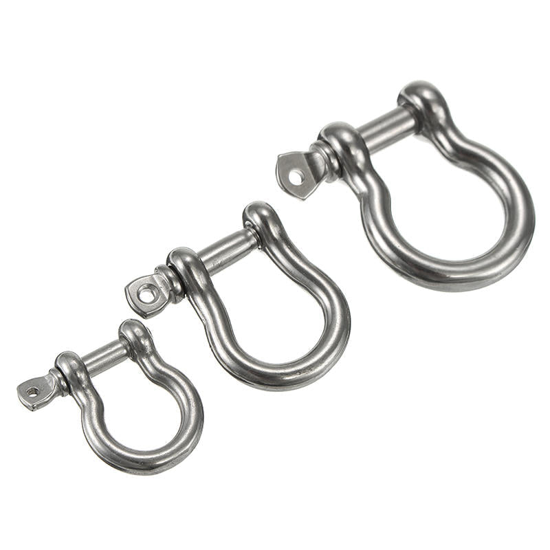 M4 M5 M6 D Ring Bow Shackle with Screw Pin 304 Stainless Steel Bracelet Shackle