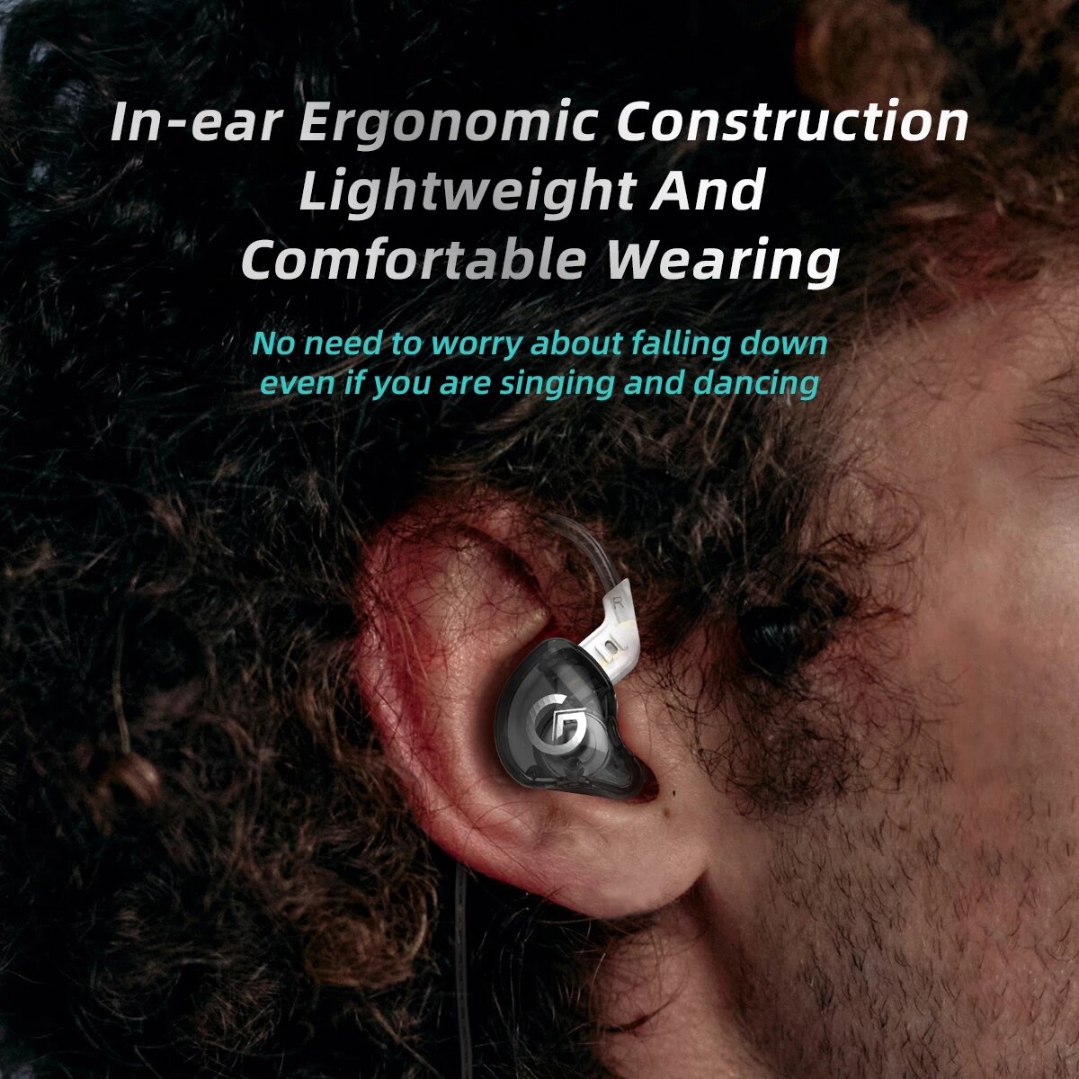 Dynamic In-Ear Wired Earphone Hi-Fi Noice Cancelling Sport Game Earphone Detachable Cable Earplugs Headphone With Microphone