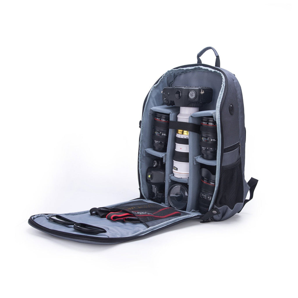 Waterproof Shockproof Anti-theft Storage Carry Traval Bag Backpack for DSLR Camera Lens Tripod Tablet Pad Cloth