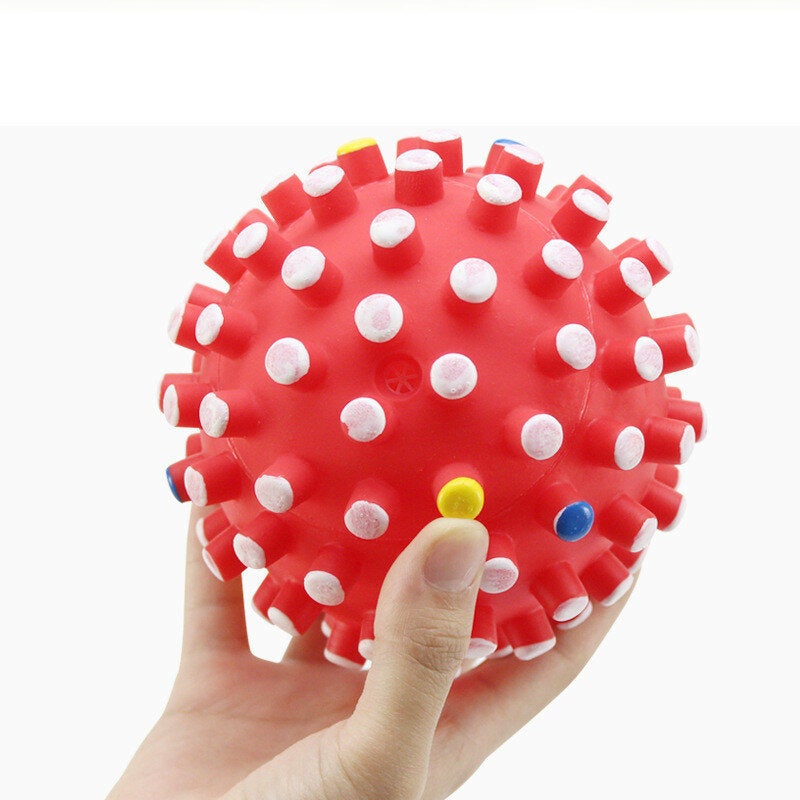Environmental PVC Pet Toy Ball Random Colors Internal Sound Air Bag Help Grind Teeth Promote Relationship with Pets