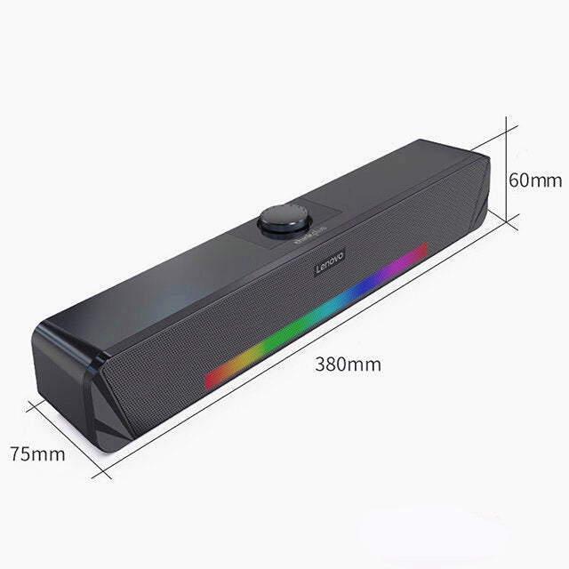 Soundbar Bluetooth 5.0 Speaker RGB Light Hi-Fi Stereo Sound Home Desktop Speaker Subwoofer USB Power Supply