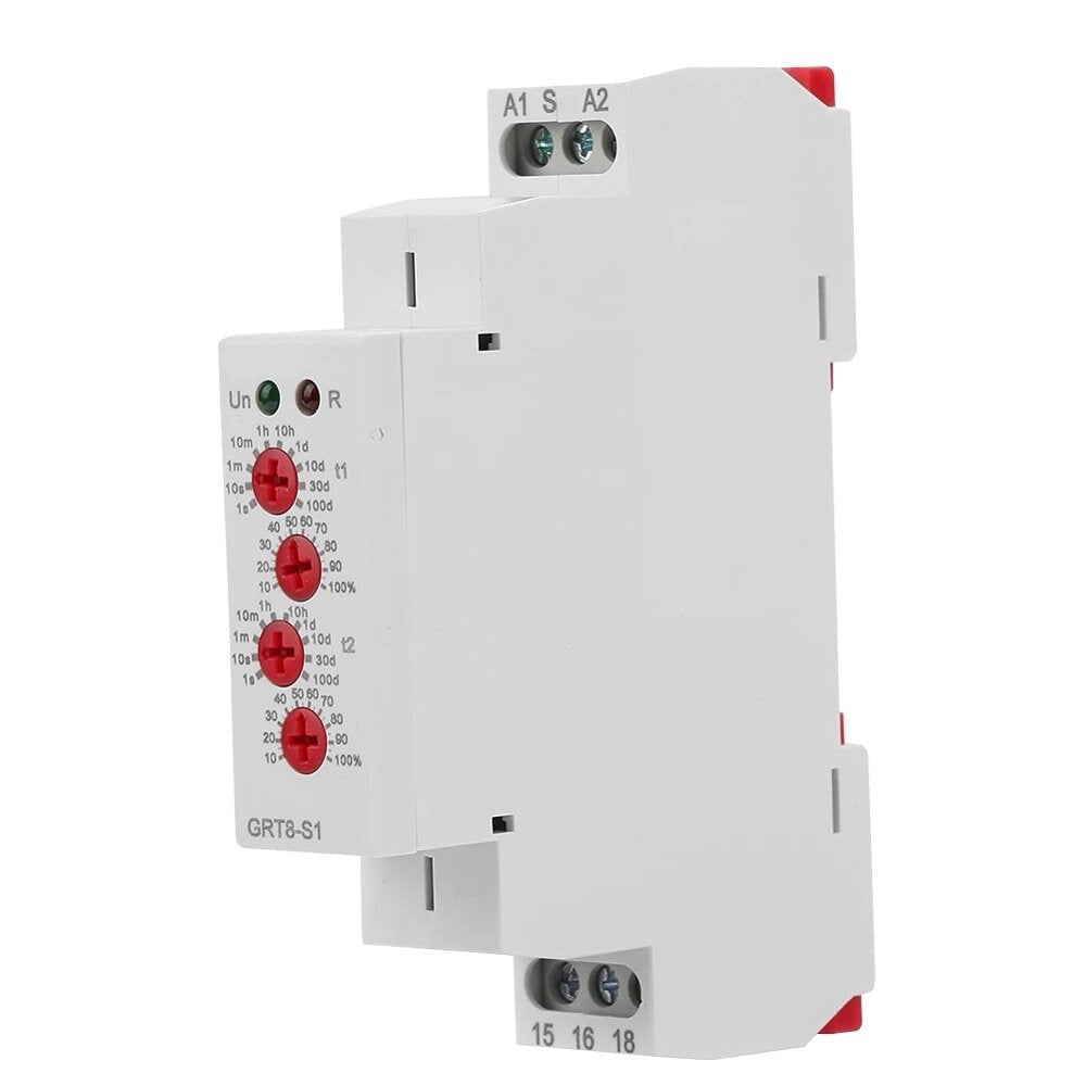 Mini Timer Relay Asymmetric Cycle Timer ON/OFF Repeat Cycle Time Relay,230V AC/DC 12-240V