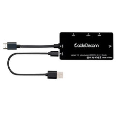 4 in 1 Display Converter Hub Docking Station Adapter with HDMIVGADVI Ports VH99 for TV Projectors
