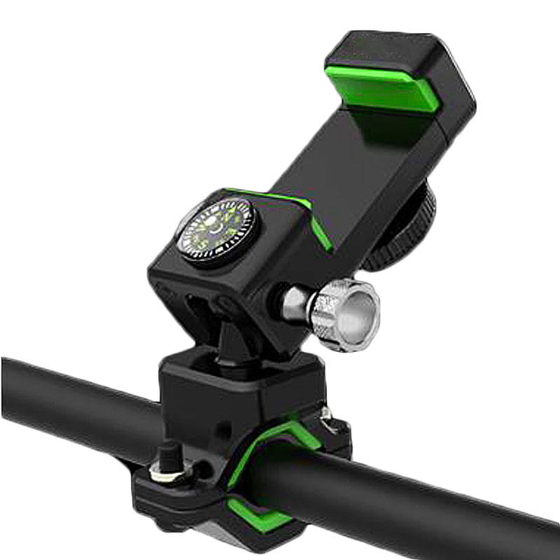 Guide Bike Phone Holder Multifunction LED Light Compass Bicycle Mobile Phone Bracket