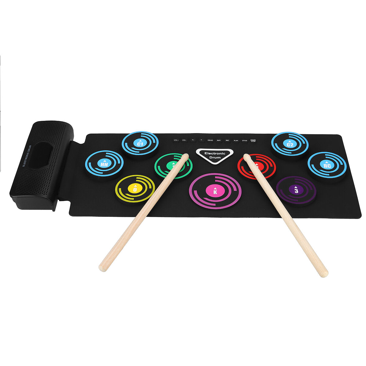 Folded Silicone Electronic Drum Thicken Drum With MIDI