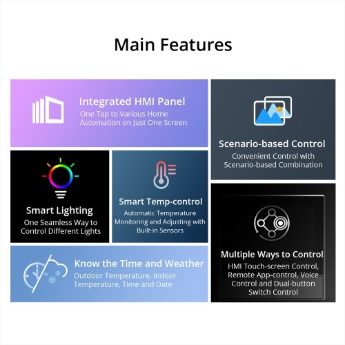 Smart Scene Wall Switch EU US Wifi Smart Thermostat Display Switch All-in-One Control for Alexa Google Home