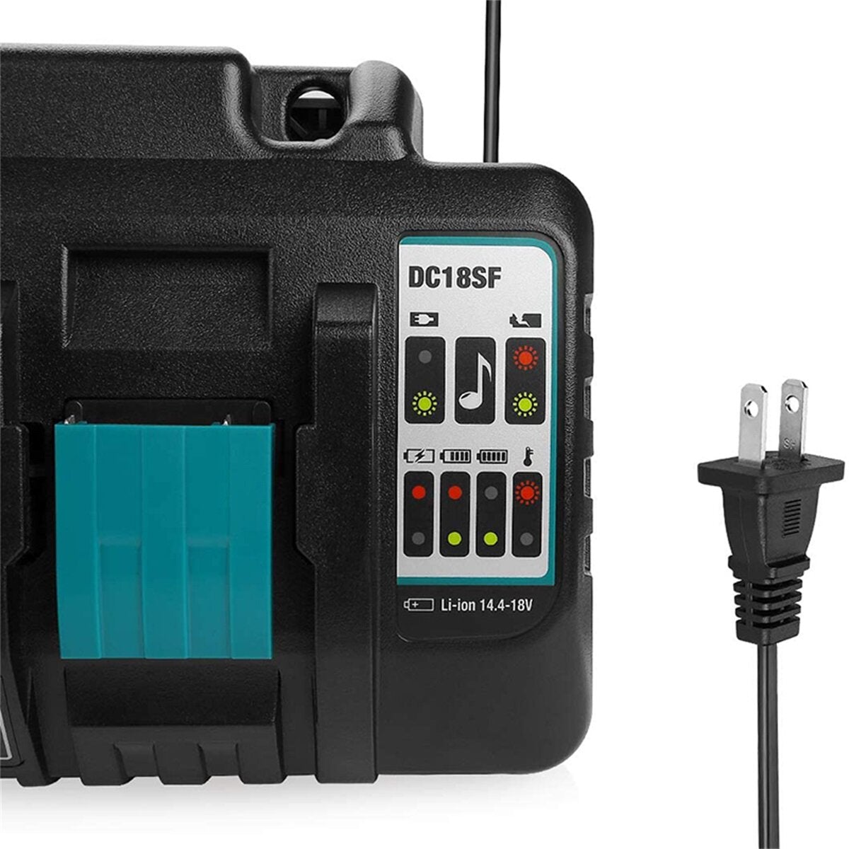 18V 2A/3A Current 4-Port Charger Replacement for Makita 14.4V-18V LXT Lithium Batteries BL1830 BL1840 BL1850 BL1860 BL1815 BL1430