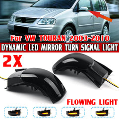 2Pcs Dynamic LED Side Mirror Indicator Light Turn Signal for VW TOURAN 2003-2010