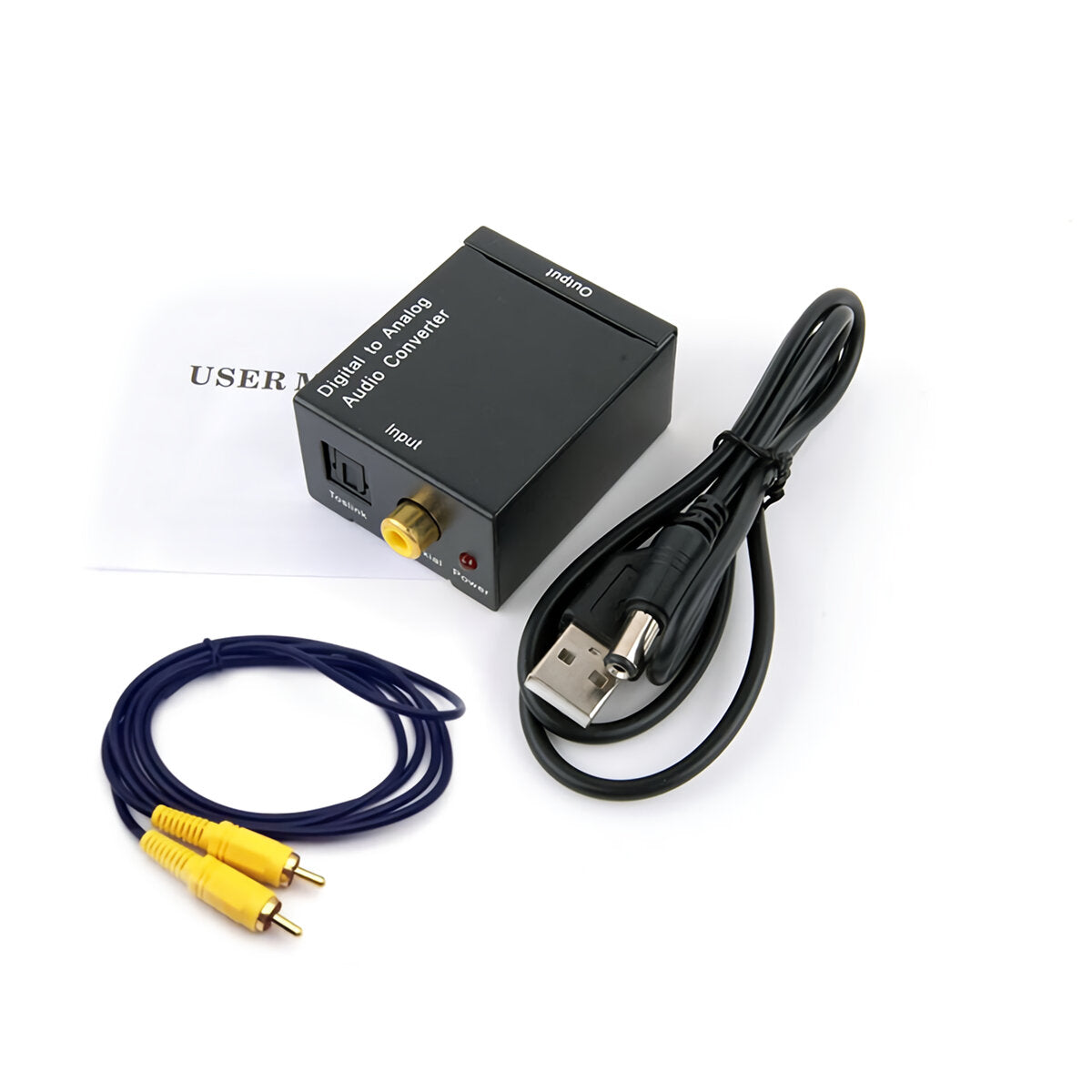 Mini Digital To Analog Audio Converter Digital Optical Coaxial Signal to Analog Stereo Audio Adapter 3.5mm