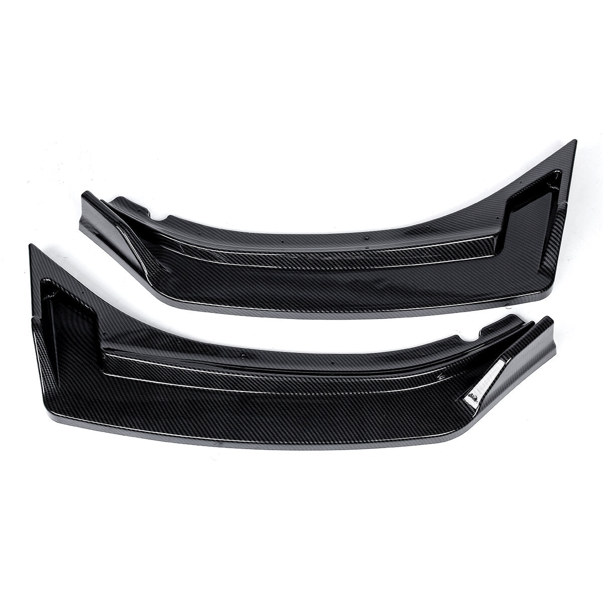 3Pcs Carbon Fiber Look Car Front Bumper Splitter Lip Diffuser Body Kit Spoiler Guard Protection