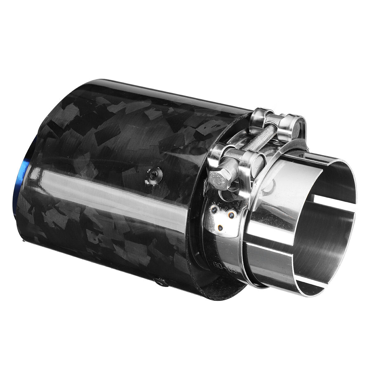 63mm-89mm Universal Air Vent Gas Outlet Glossy Forged Carbon Fiber Exhaust Pipes Modified Tail Throat