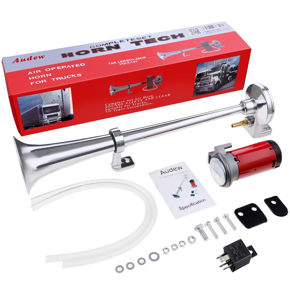 12V 150db Super Loud Air Horn Compressor Single Trumpet for Truck Lorry Boat Train Motorcycle