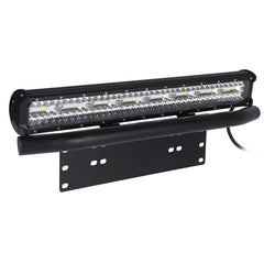 10-30V 23inch Tri-row LED Work Light Bar Combo + Bumper License Plate Mount With Wire Bracket