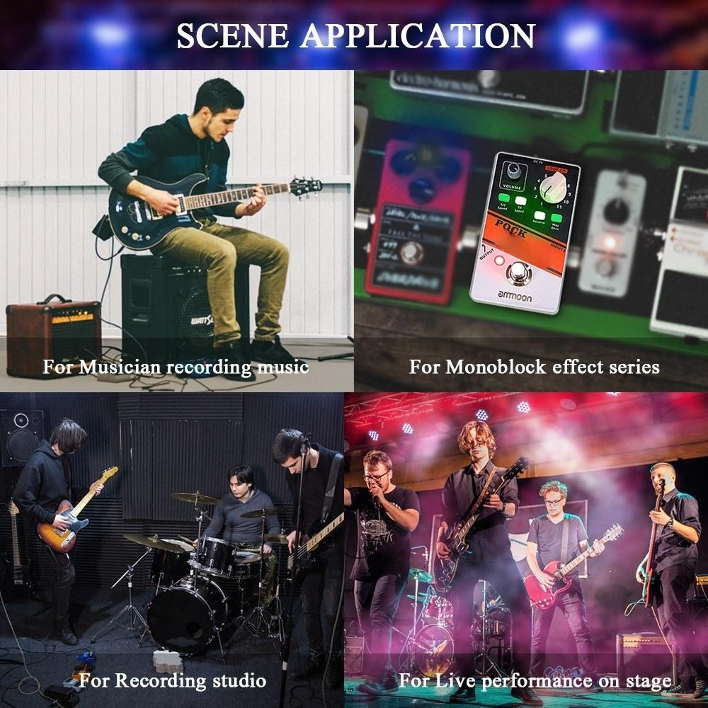 Guitar Effect Pedal 11 Loopers Recording Time Supports 1/2 & 2X Speed Playback Reverse Functions True Bypass