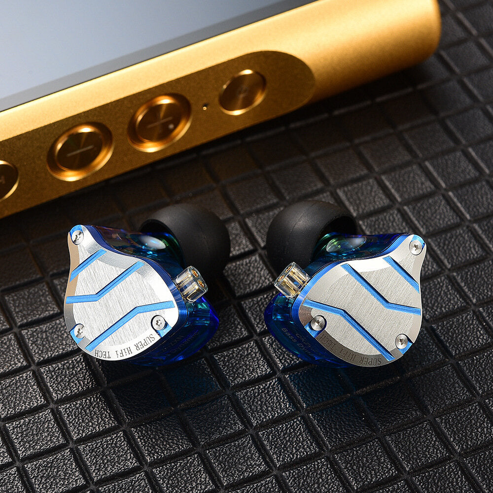 Metal In-Ear Earphone Bass Hi-Fi Headset Monitor Earbuds Noice Cancelling 3.5mm Wired Headphones with Mic