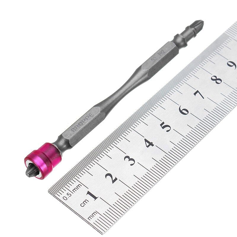 5pcs 100mm Magnetic PH2 Screwdriver Bits ABS Ring 1/4 Inch Hex Shank Drywall Screwdriver