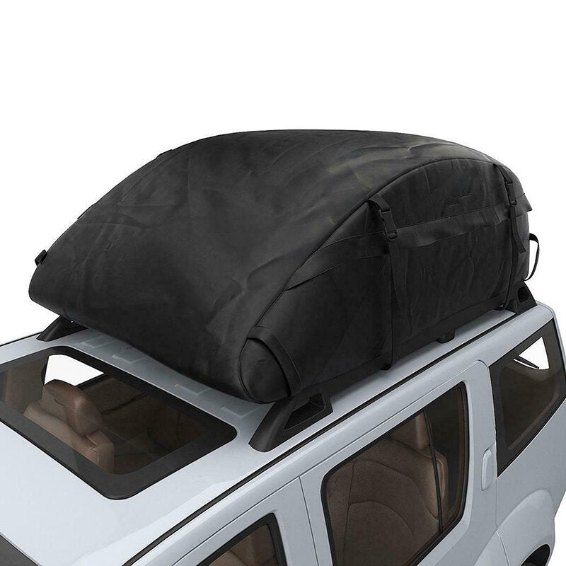 51x39x17" 20 Cubic Car Cargo Roof Bag Waterproof Rooftop Luggage Carrier Black