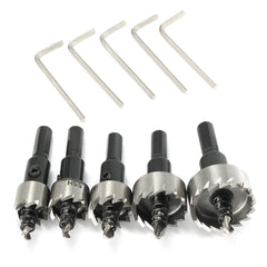 5Pcs Saw Tooth HSS Drill Bit Hole Set Stainless Steel Metal Alloy 16-30mm