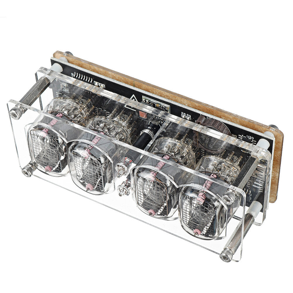 Glow Tube Clock Cyberpunk Geek Creative Gift Decoration 6 Background Light Colors with Electronic Tube