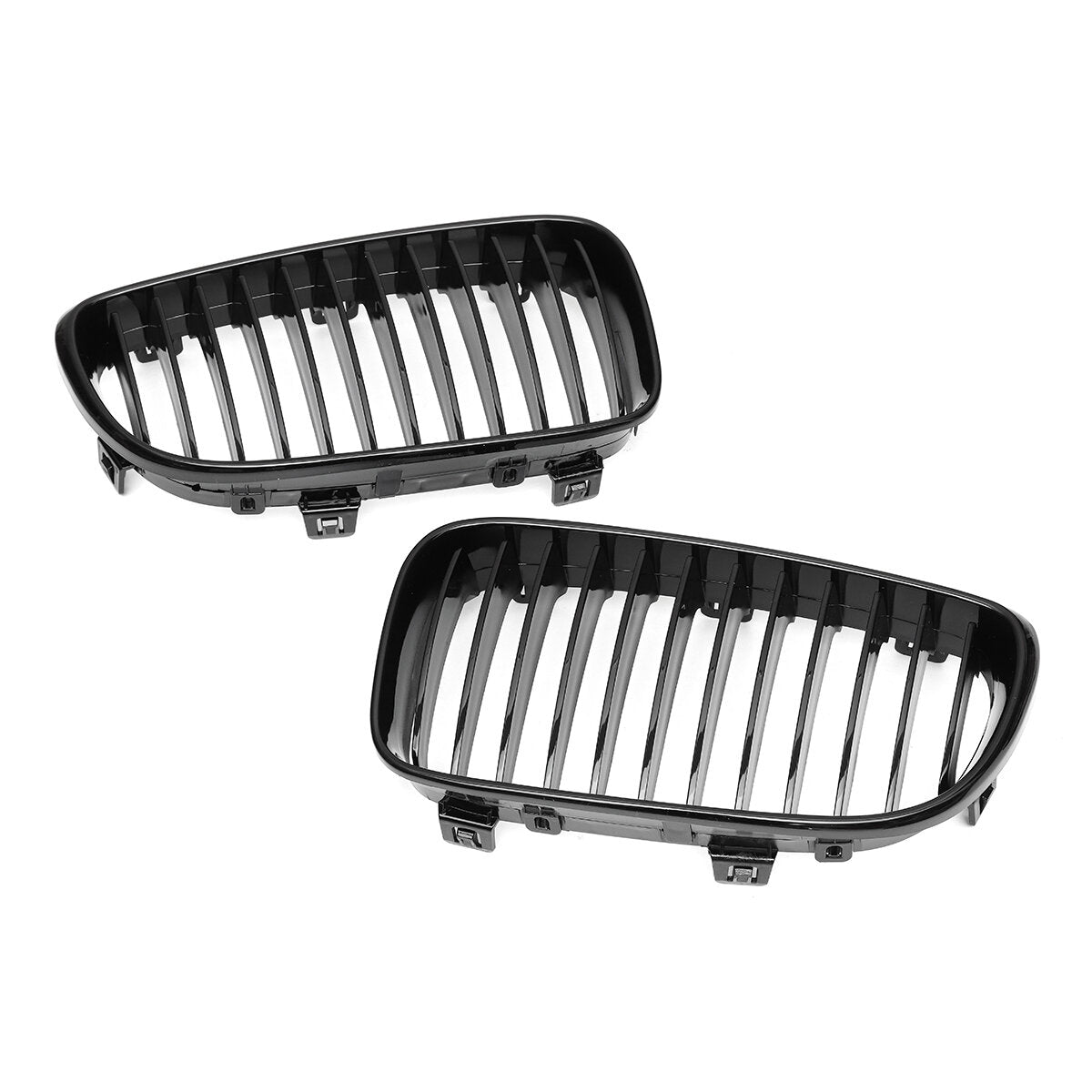 2PCS Gloss Black Front Kidney Car Grilles For BMW