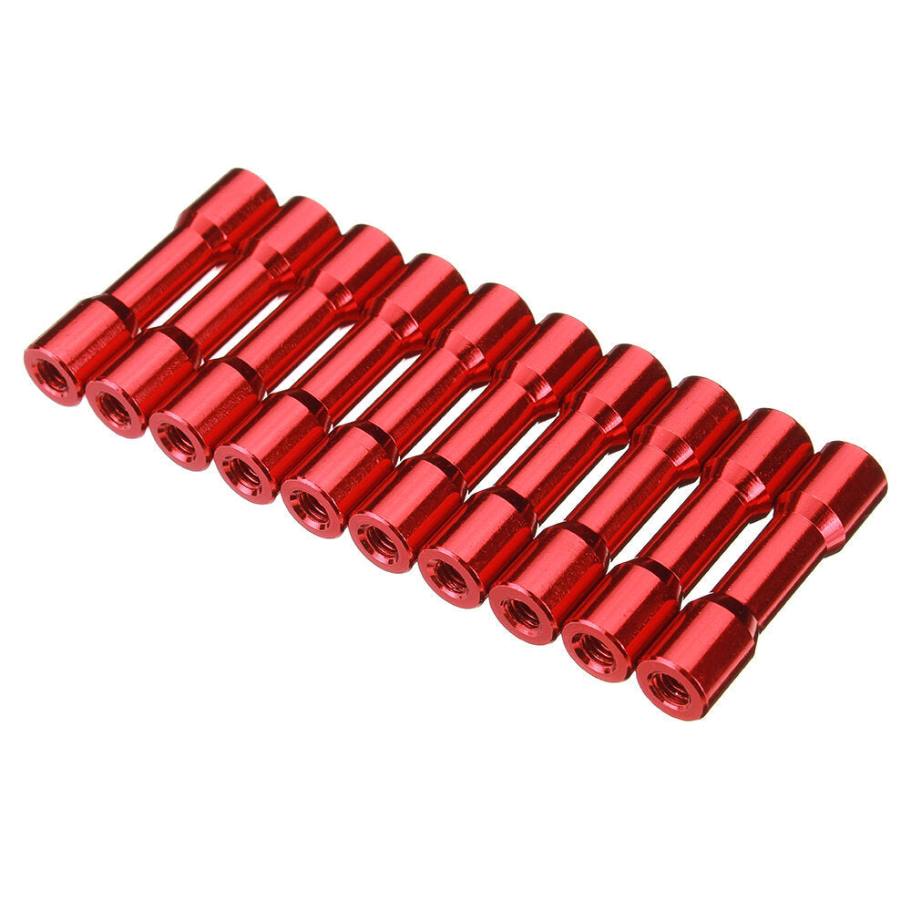 M3AS12 10Pcs M3 25mm Aluminum Alloy Standoff Spacer Round Column MultiColor Smooth Surface
