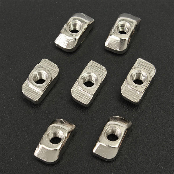50pcs T Sliding Nut Block for 3030 Aluminum Profile Zinc Coated Plate Aluminum Accessories