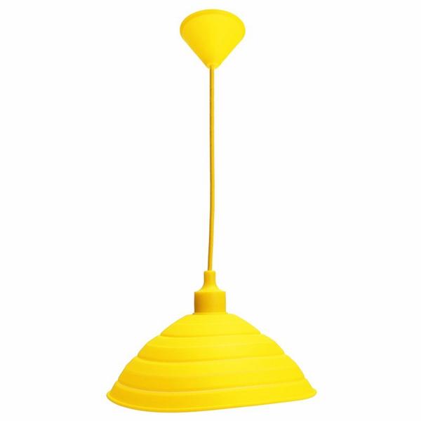Pendant Lamp Holder Colorful Silicone Folding Lampshade Ceiling Light Socket AC 110-240V