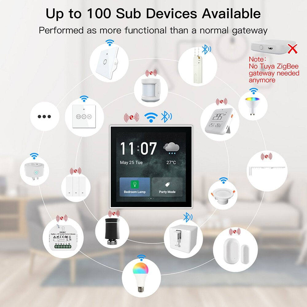 WIFI Central Control Gateway Touch Screen Control Panel Smart Home Multifunctional Controller