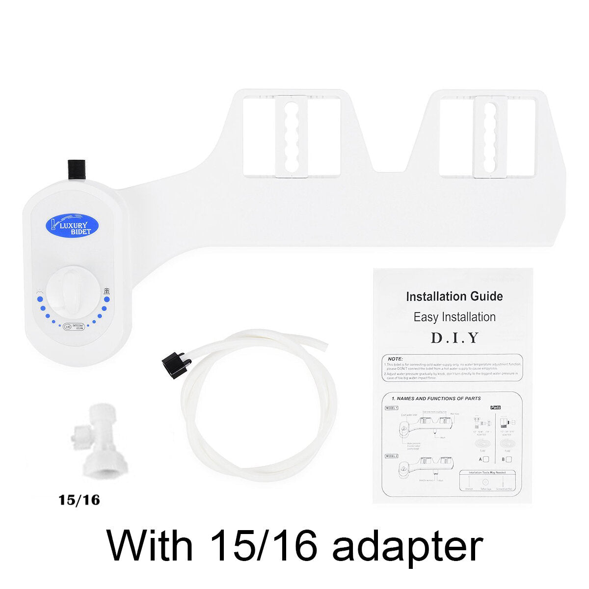 15/16 3/8 1/2 Inch Non-Electric Bidet Attachment Fresh Water Sprayer Mechanical Toilet Seat Nozzle