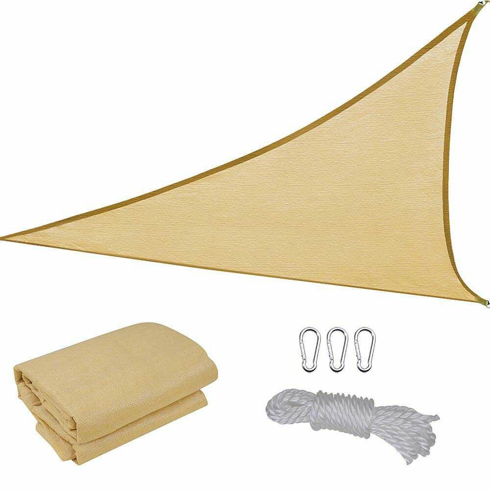 3.94x3.94x3.94 inches Sun Shade Triangle UV Block Canopy Outdoor Facility Garden Tent Awning