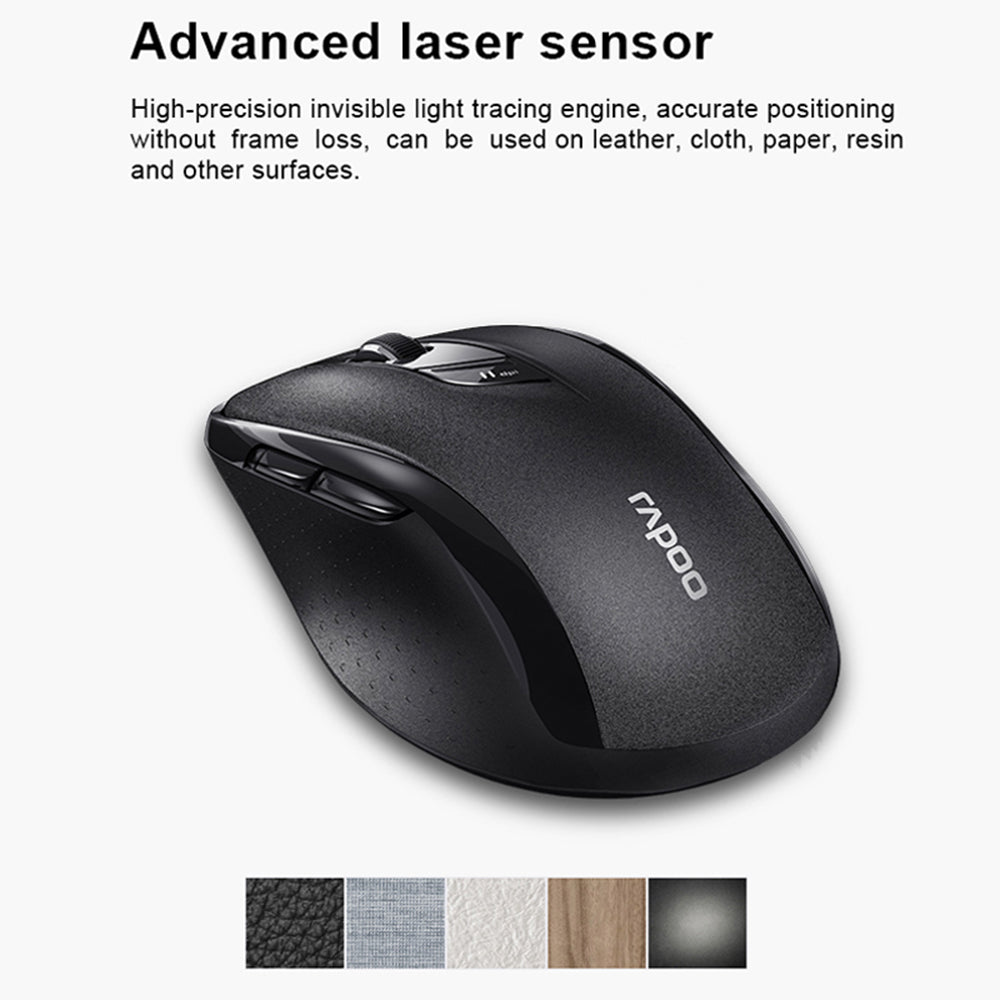 Business Keyboard Mouse Combo Multi-Mode Wireless 110-Key Hand Rest Keyboard Mute Buttons 600-1600DPI Optical Mouse Set for Office Computer PC
