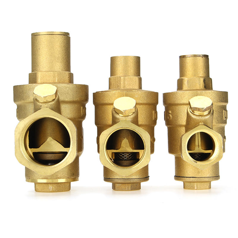Brass Adjustable Water Heater Pressure Reducing Valve 1/2" 3/4" 1" 1-1/4" 1-1/2" 2" Safety Relief Valve Pressure Regulator Controller