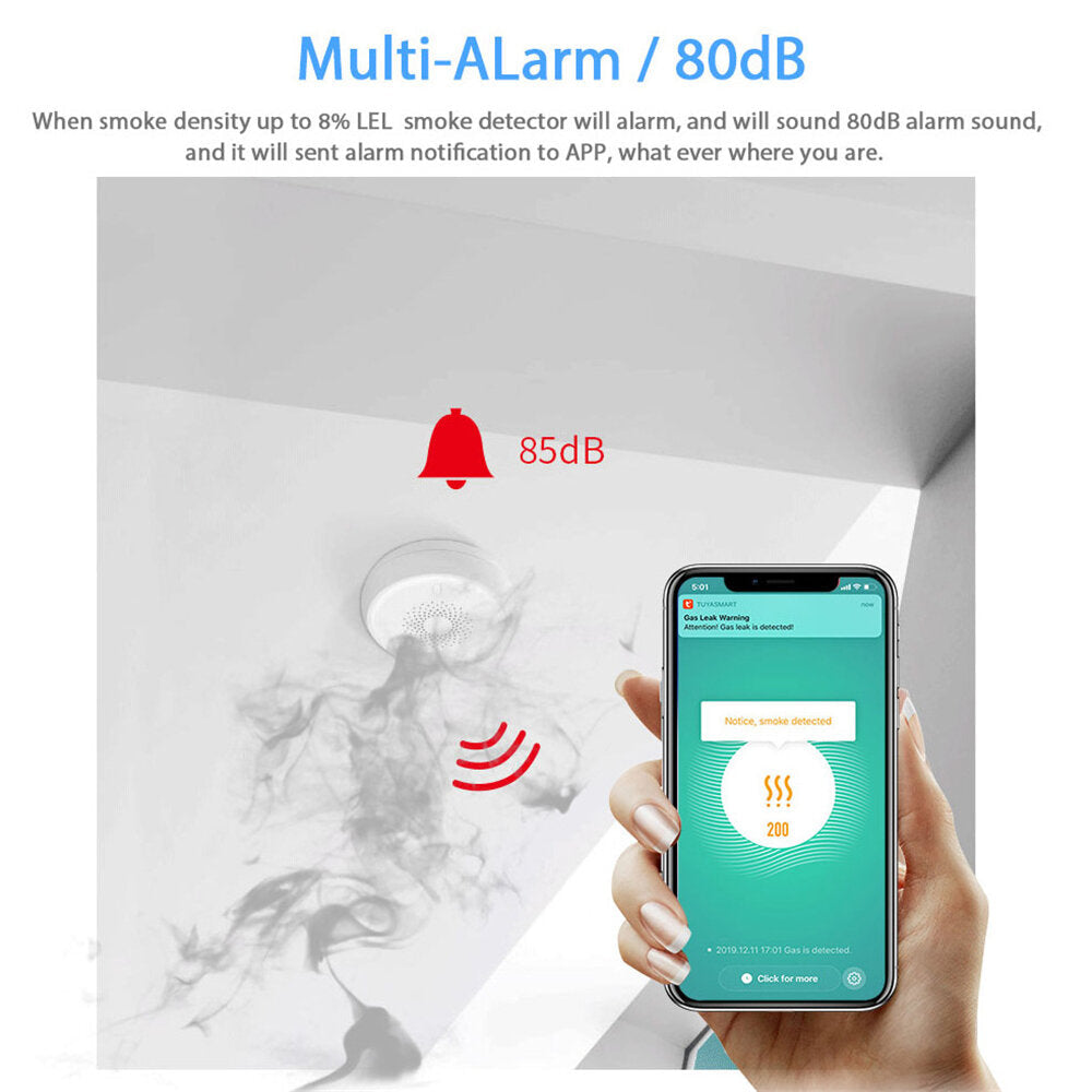 Smart Smoke Detector Antenna Wireless Smart Linked Smoke Detector