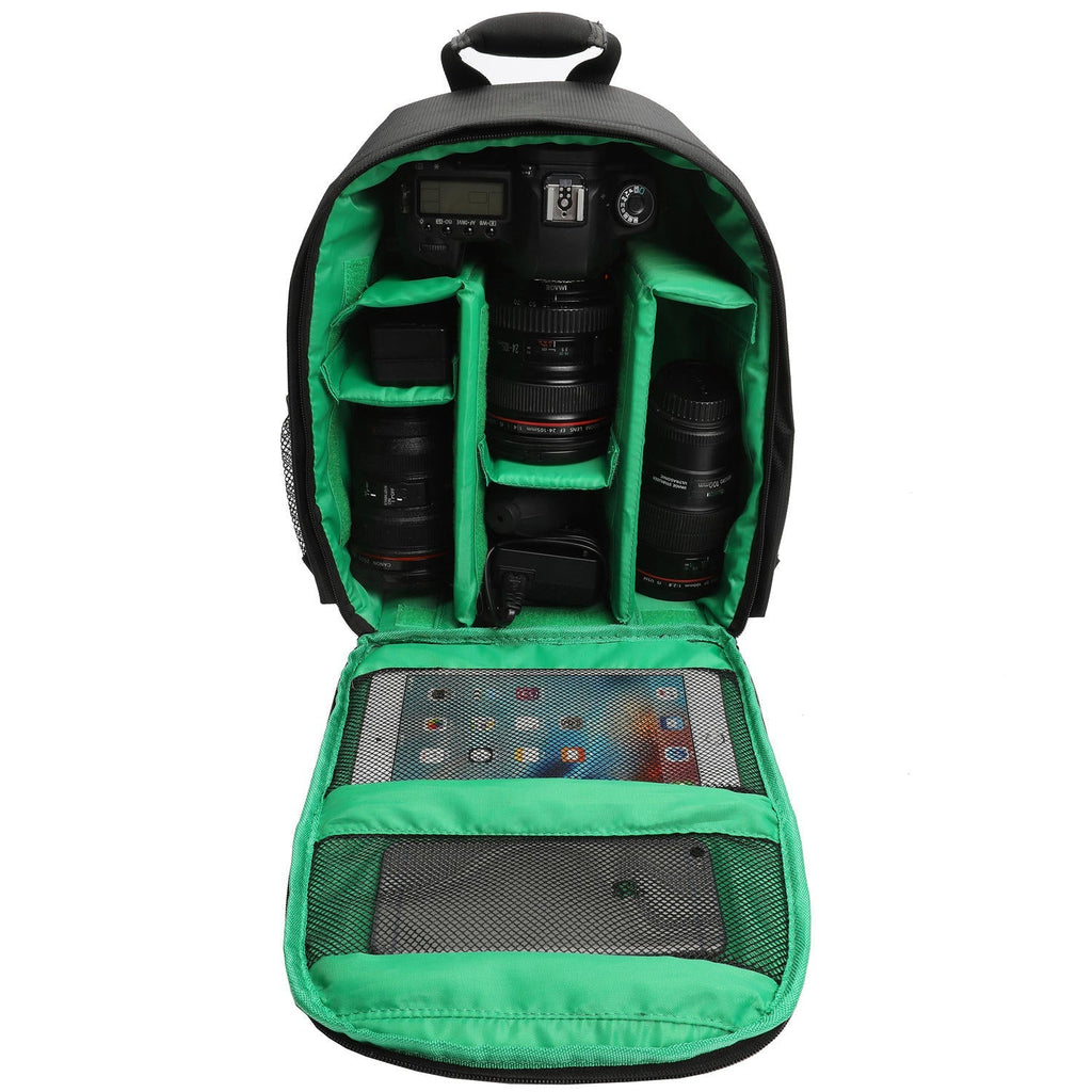 Water-resistant Shockproof Travel Carry Camera Bag Backpack for Canon for Nikon DSLR Camera Tripod Lens Flash