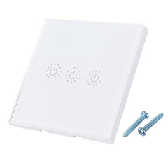 EU 433Mhz 3 Gang Smart WIFI Light Switch Interruptor Touch Wall Power Switch App Remote Control Intellegent Switch Work With Alexa Google Home