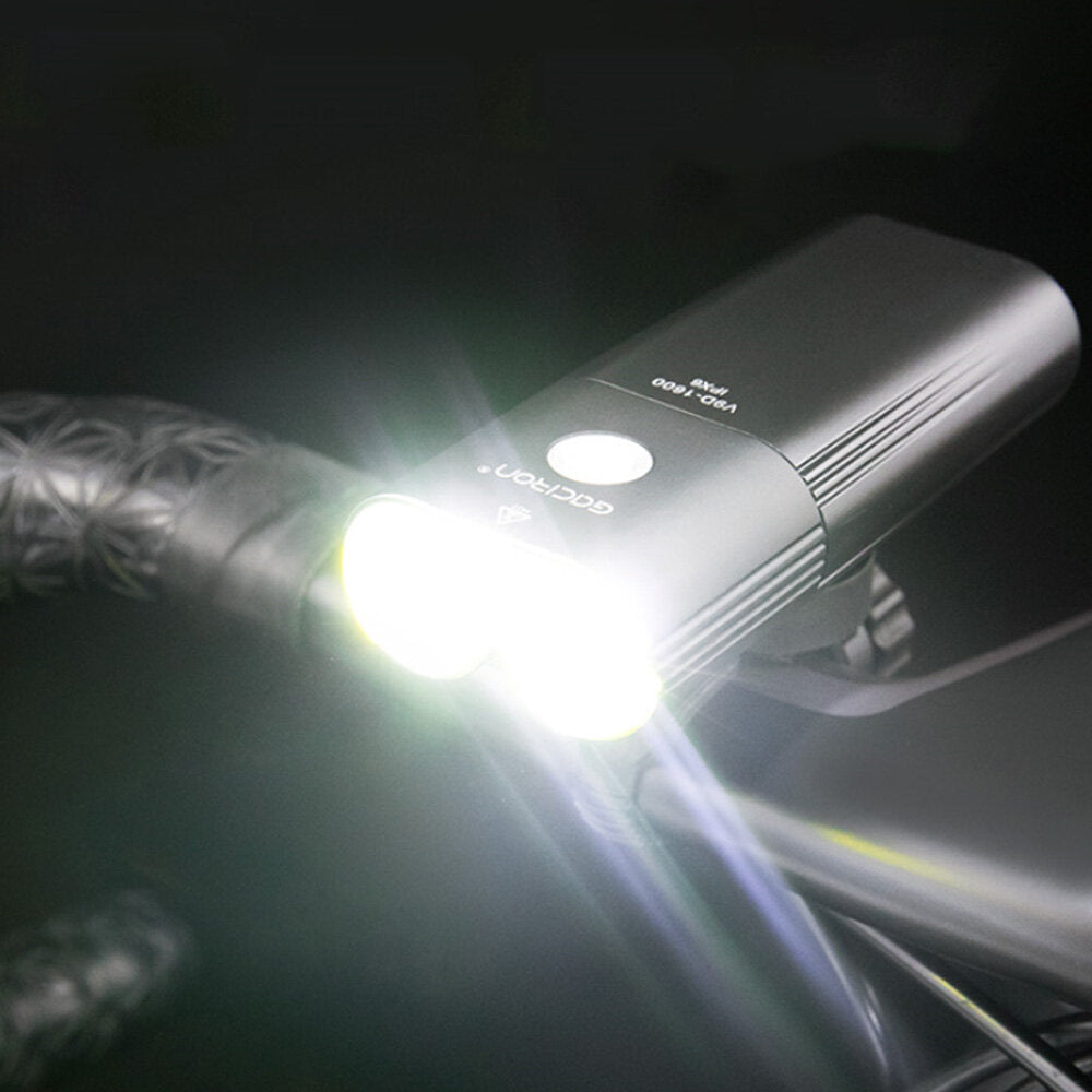 1600LM 5000mAh Bike Headlight Aluminum Alloy IPX6 Waterproof USB Charging 5 Modes Lights Power Bank Electric Scooter MTB Road Bike Lights