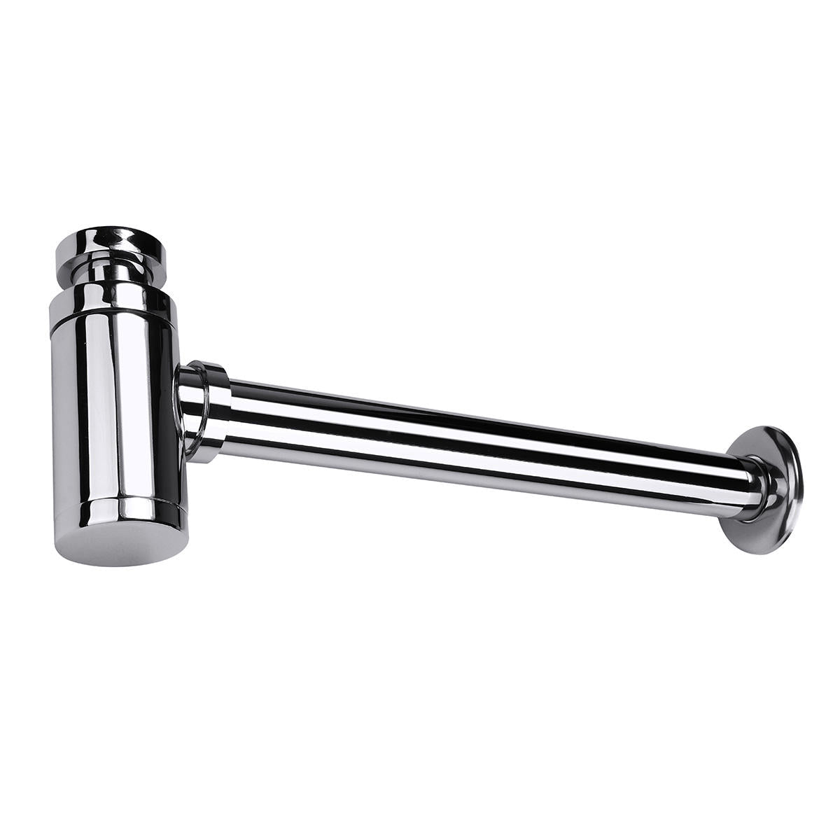 Standard 1-1/4'' Chrome Brass Round Bottle Waste Trap P-Trap Bathroom Basin Sink Pipe Cleaner