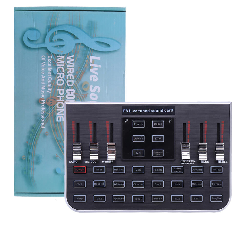 Modes Studio Audio Mixer Microphone Webcast Entertainment Streamer Live Sound Card for Phone Computer PC